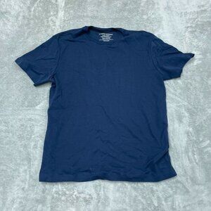 Banana Republic Luxe Touch Performance Tee 100% Cotton Navy Blue Size M a0584